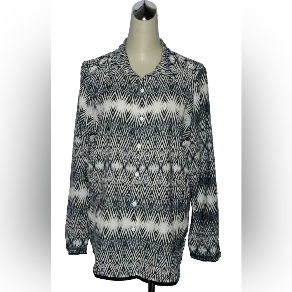OPPA! NEW NWT SIZE XL X-LARGE BUTTON DOWN SHIRT BLOUSE TOP